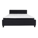 Flash Furniture Tribeca King Size Tufted Upholstered Platform Bed with Pocket Spring Mattress