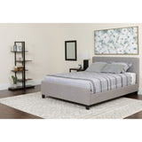 Flash Furniture Tribeca King Size Tufted Upholstered Platform Bed with Pocket Spring Mattress