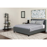 Flash Furniture Tribeca King Size Tufted Upholstered Platform Bed with Pocket Spring Mattress