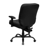 Flash Furniture Hercules Series Black Leather Executive Swivel Office Chair With Extra Wide Seat And Height Adjustable Arms