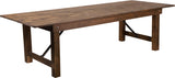 Flash Furniture Hercules Series Antique Rustic Solid Pine Folding Farm Table